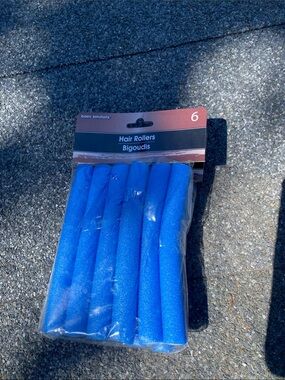 Basic Solutions 6" Flexible Foam Hair Rollers - Blue 2 Sets of 6 (Lot of 12)